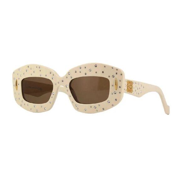Loewe Accessories - NEW LOEWE SUNGLASSES IVORY BROWN WOMEN EYEWEAR LOEWE LW4114IS 25E